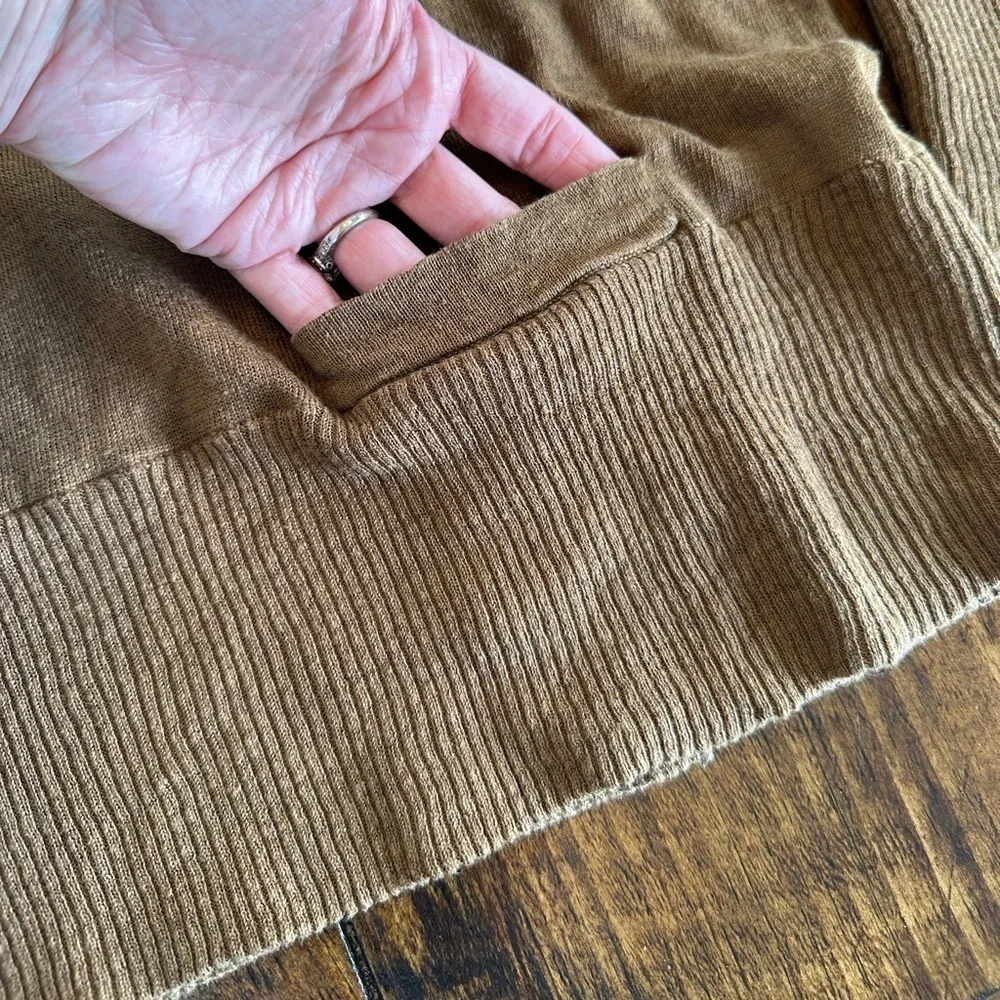 J. Crew | 100% Linen Y2K Scoop Neck Long Line Lightweight Sweater with Pockets